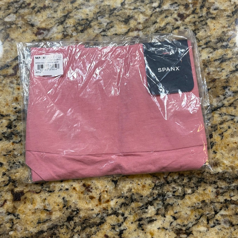 NEW Spanx Cotton Natural Waist Hi-Leg Briefs Rose Quartz Pink Medium ws